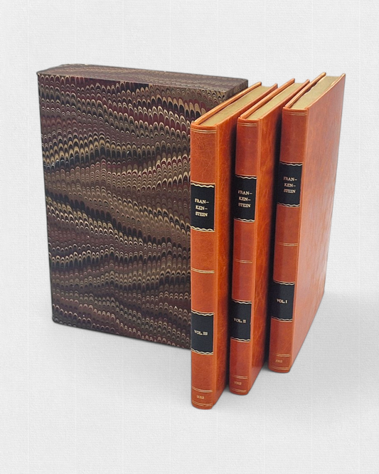 Frankenstein Mary Shelley collector's edition leather bound book cover Gothic horror classic