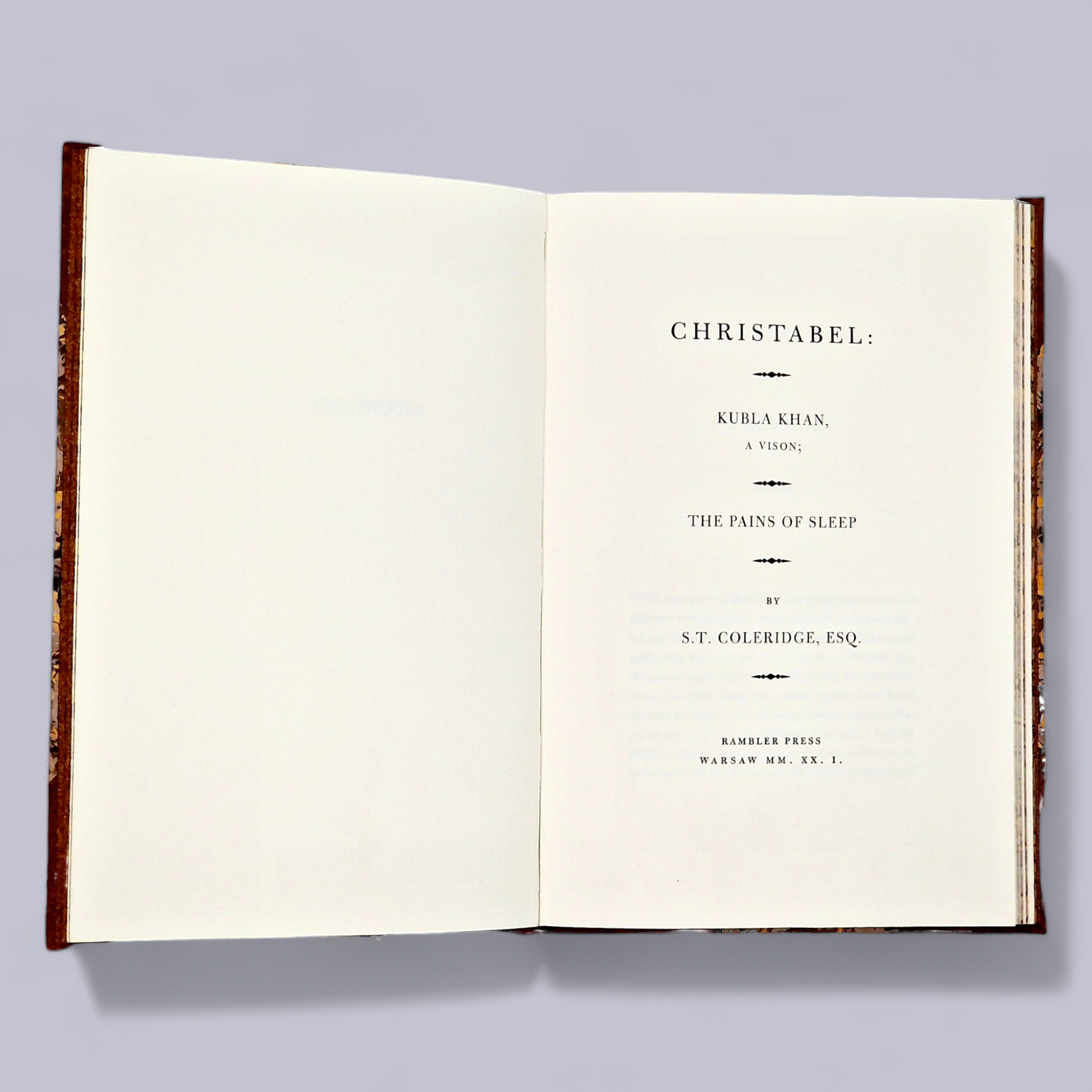 Christabel. Kubla Khan, a Vision. The Pains of Sleep Coleridge