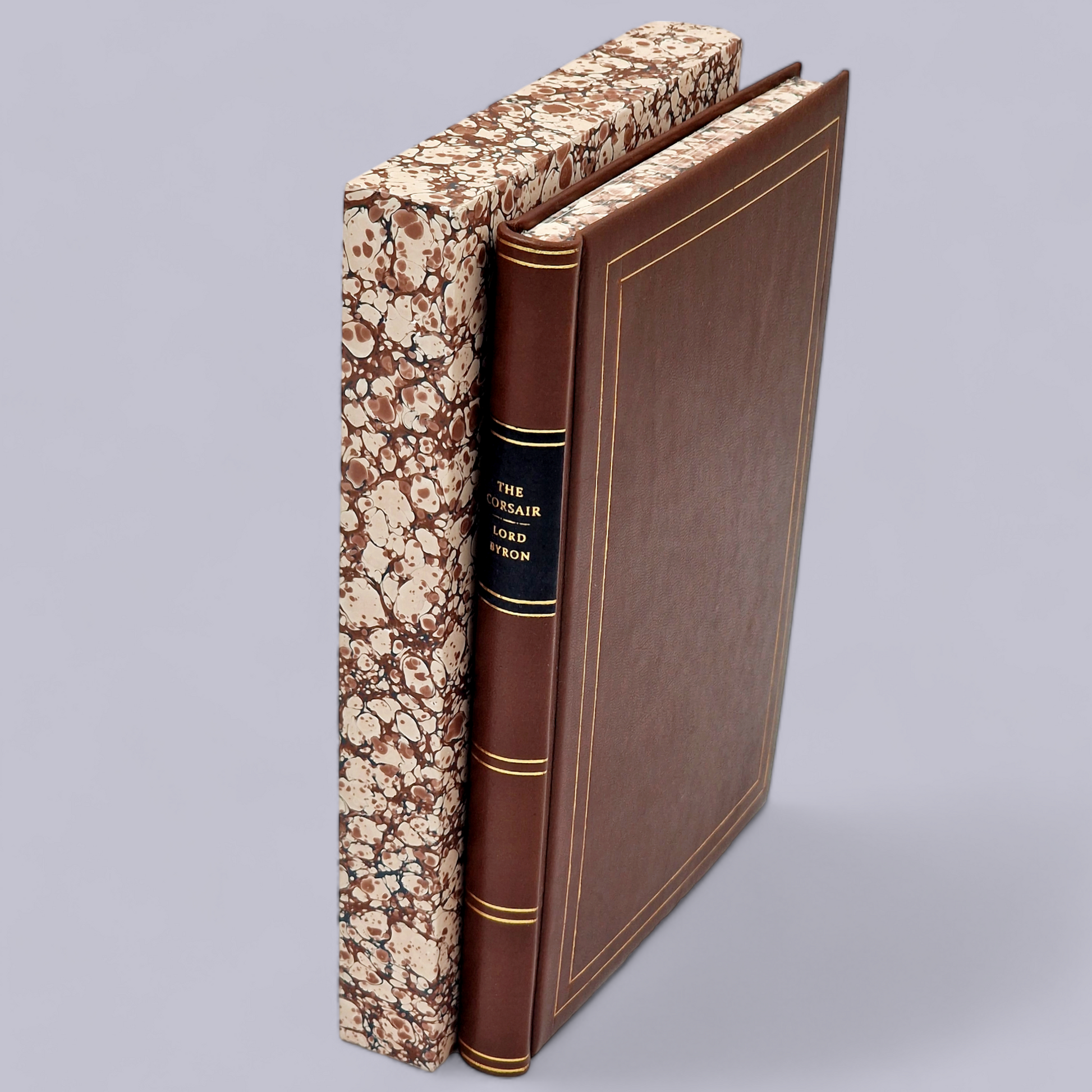 Byron's The Corsair - Marbled edges and leather spine