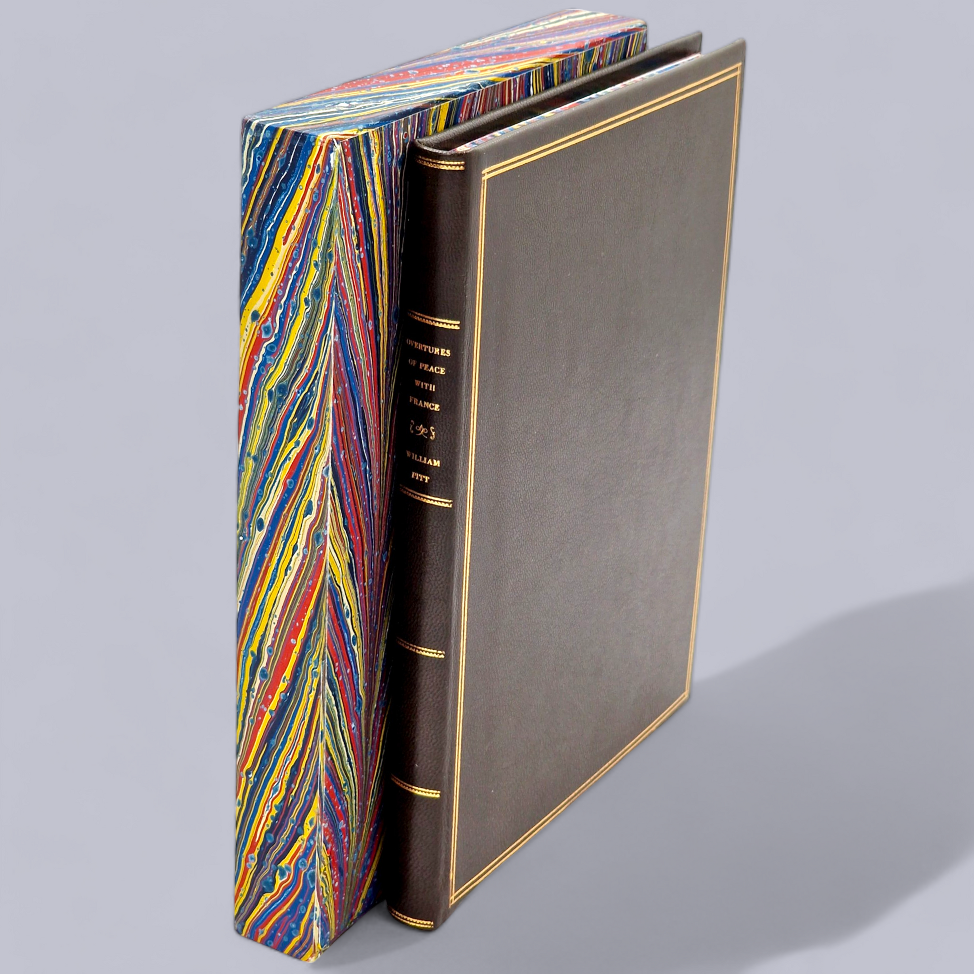 Limited Edition Historical Book - Marbled Block Edges and Traditional Bookbinding Detail