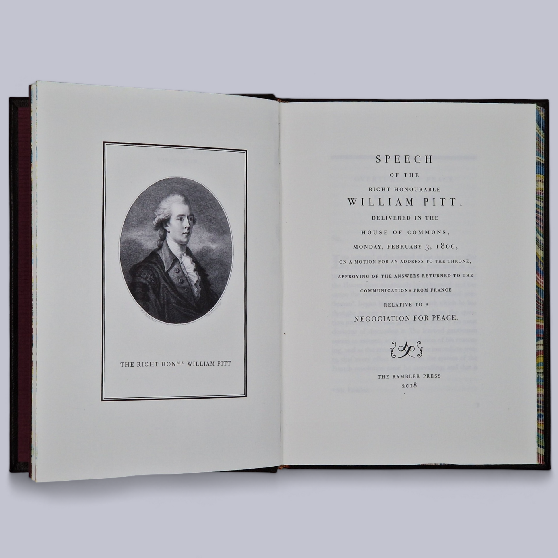 Napoleonic Era Peace Negotiations Book - Rare Historical Text by William Pitt 